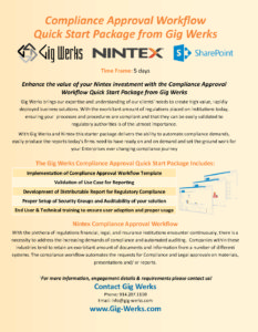 Gig Werks Compliance Approval Workflow Quick Start Package for Nintex ...